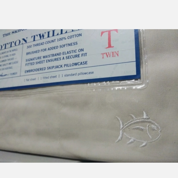 New Southern Tide Twin Size Sheet Set color Sand - Picture 2 of 4